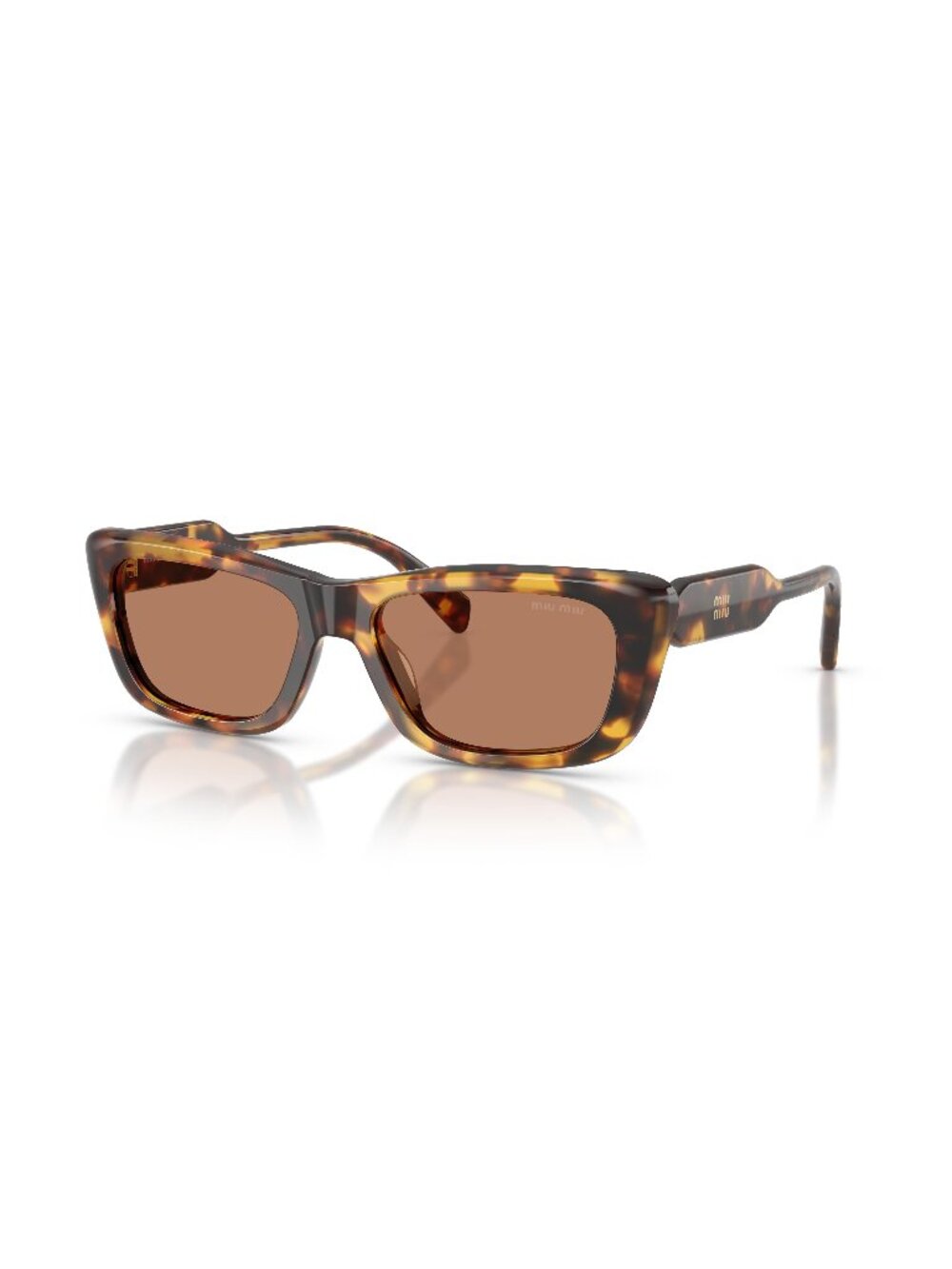 New Miu Miu Women's Sunglasses Havana Brown Lens Acetate Frame MU B12S 14L20D 56